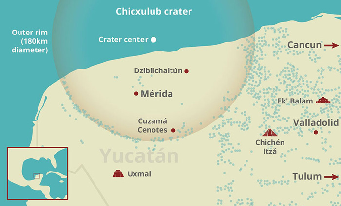 Image result for chicxulub crater map